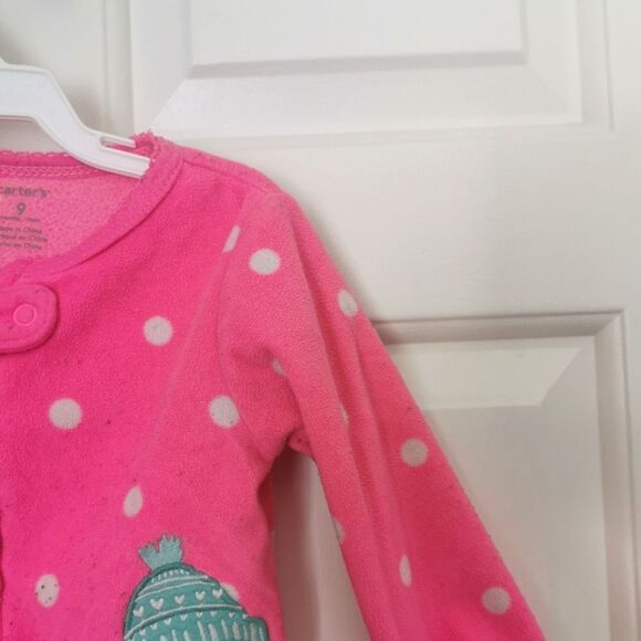 3/$15 Carter's fleece pajamas size 9 - Picture 2 of 4
